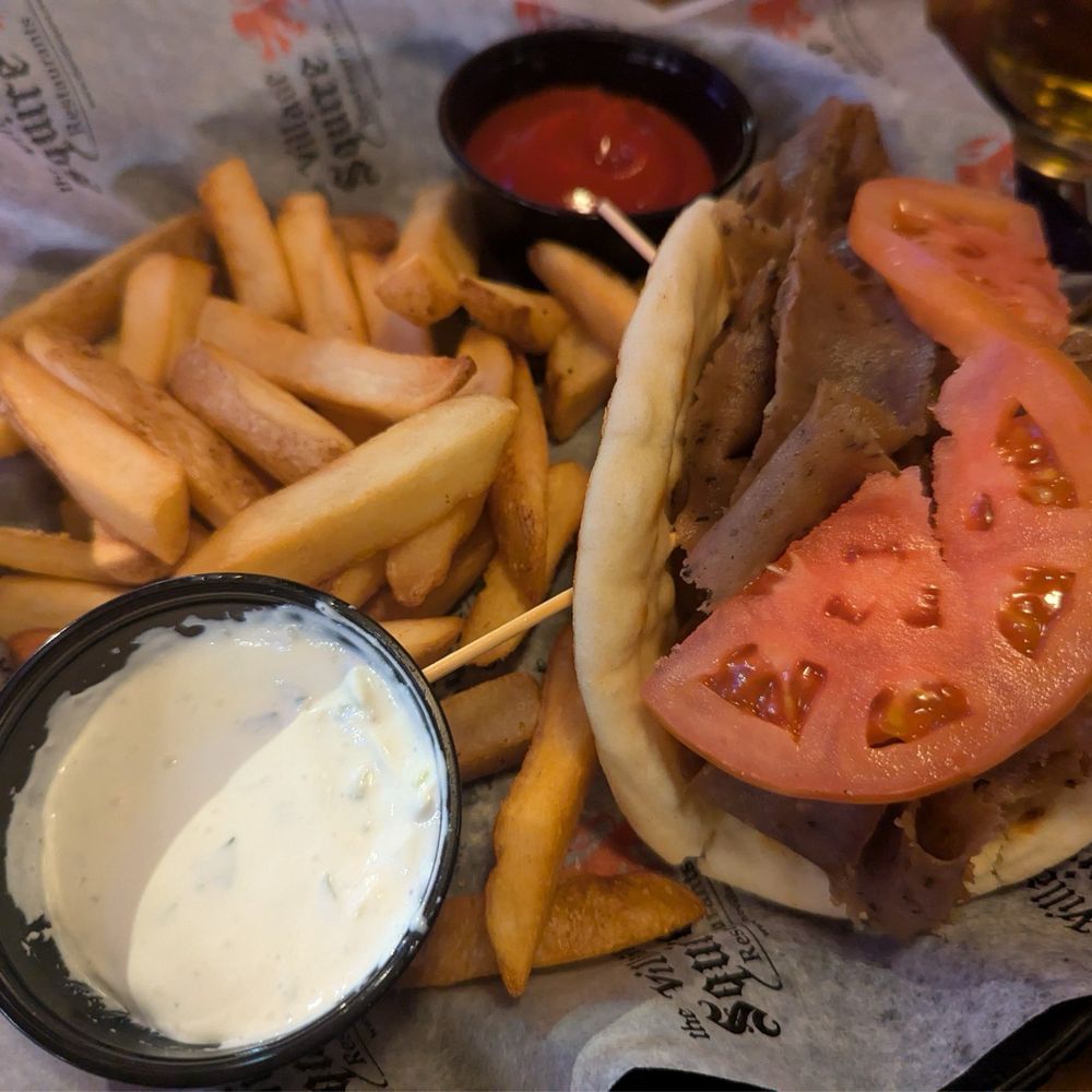 The Village Squire - Gyros Sandwich - Pizza Near Me - West Dundee, Illinois The Village Squire - Gyros Sandwich - Pizza Near Me - West Dundee, Illinois
