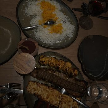 Rumi's Kitchen - Colony Square - chicken kabob, beef kofta, chicken barg, hummus, and saffron rice - Persian/Iranian Near Me - Atlanta, Georgia