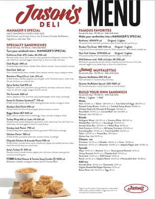 Menu photo 2 Jason's Deli Amarillo, TX