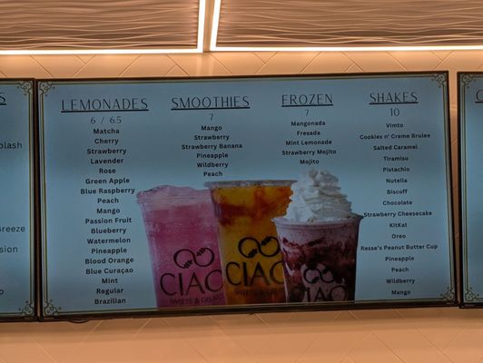 Menu photo 2 CIAO! Sweets & Gelato Richardson, TX Menu photo 2 CIAO! Sweets & Gelato Richardson, TX
