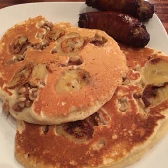 Kitchen 519 - Banana walnut pancakes and look at that sausage! - New American Near Me - Glendora, New Jersey Kitchen 519 - Banana walnut pancakes and look at that sausage! - New American Near Me - Glendora, New Jersey