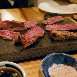 Wasai Bistro - Premium Aged Angus Steak on Stone - so good!