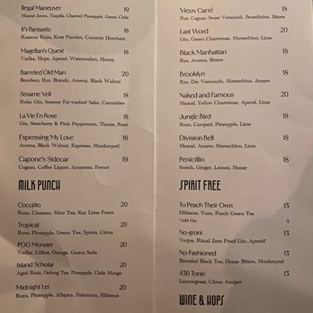 430 Pkwy Cocktail Lounge - Menu (07/2026) - Cocktail Bars Near Me - Honolulu, Hawaii