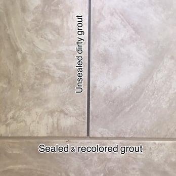 Desert Tile & Grout Care - Grout recoloring before and after - Grout Services Near Me - Gilbert, Arizona Desert Tile & Grout Care - Grout recoloring before and after - Grout Services Near Me - Gilbert, Arizona
