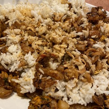 BD's Mongolian Grill - "Create Your Own" bowl with shrimp, crab, scallops, and white rice - Mongolian Near Me - Columbus, Ohio