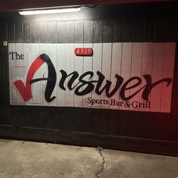 The Answer Bar - Can't miss it off the side of Walter Rd   come have a drink and catch a Game..