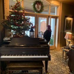 Abendblume - Hanging out in the lobby with the fireplace and overseeing the valley and mts.
