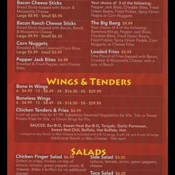 Mama Mea's - a menu for a restaurant - Pizza Near Me - Dover, Tennessee