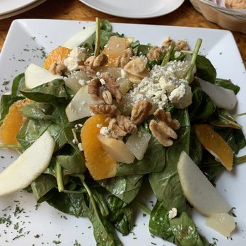 Choripan Rodizio Too - Spinach salad with pears, orange, Gorgonzola and raspberry vinaigrette - Barbeque Near Me - Hackensack, New Jersey Choripan Rodizio Too - Spinach salad with pears, orange, Gorgonzola and raspberry vinaigrette - Barbeque Near Me - Hackensack, New Jersey