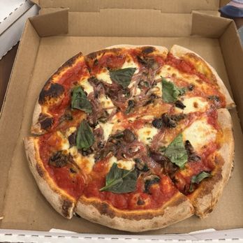 Brick'd Italian Kitchen - Margarita, pizza, add onions and mushrooms - Pizza Near Me - Mettler, California Brick'd Italian Kitchen - Margarita, pizza, add onions and mushrooms - Pizza Near Me - Mettler, California