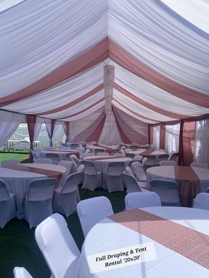 Rentals - We offer everything from tables, chairs, portable toilets, and tarps & linens! FREE DELIVERY!! Call Us to reserve TODAY!!