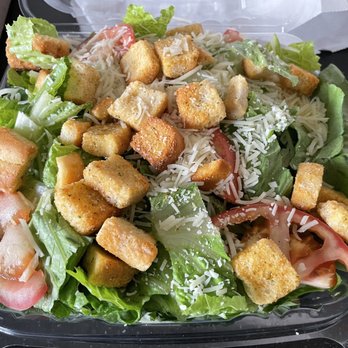 Athena's Pizza - Caesar Salad huge portion to share with family - Greek Near Me - Amherst, Massachusetts