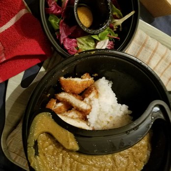 Wagamama - Katsu curry chicken with side salad - Japanese Near Me - York, NYK Wagamama - Katsu curry chicken with side salad - Japanese Near Me - York, NYK