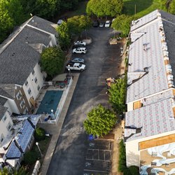 Cross Roofing - Progress shot of our re-roof team at work. Quality materials, friendly service, no pressure estimates.