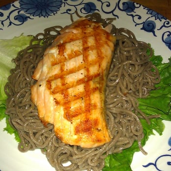 Ichima - Salmon over soba noodles (very bland...not recommended) - Sushi Bars Near Me - Pasadena, California