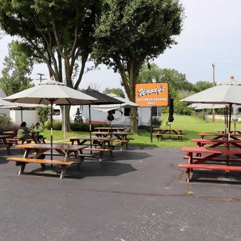 Woody's Drive In - Seating area if you'd prefer to not sit in your car. - American Near Me - Fremont, Ohio Woody's Drive In - Seating area if you'd prefer to not sit in your car. - American Near Me - Fremont, Ohio