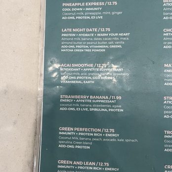 Main Squeeze - menu - Juice Bars & Smoothies Near Me - Santa Monica, California