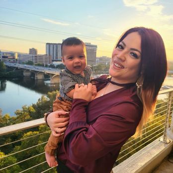 P6 - My son and I at my birthday celebration watching the sunset together at P6 - Cocktail Bars Near Me - Austin, Texas
