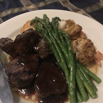 Fins & Tales - Surf and Turf Sirloin Tips with Baked Stuffed Shrimp - Seafood Near Me - Southbridge, Massachusetts