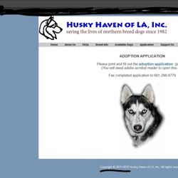 Husky Haven of LA - horribly outdated copyright header and outdated methods of processing information (why do i need to fax you a piece of paper in 2021....)
