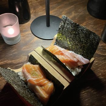 Yonsei Handrolls - Salmon belly - Japanese Near Me - Oakland, California Yonsei Handrolls - Salmon belly - Japanese Near Me - Oakland, California