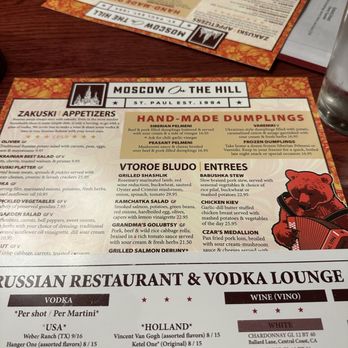 Moscow On The Hill - Menu - Russian Near Me - Saint Paul, Minnesota