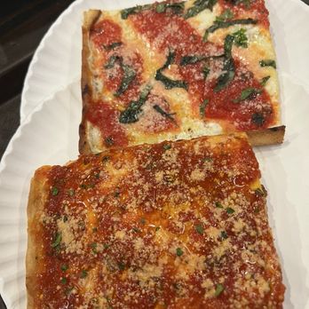 Traditas Pizza - Top is Grandma's pizza, which is thin crust. The bottom is Grandpa's pizza, nice and thick crust. - Pizza Near Me - New York, New York Traditas Pizza - Top is Grandma's pizza, which is thin crust. The bottom is Grandpa's pizza, nice and thick crust. - Pizza Near Me - New York, New York