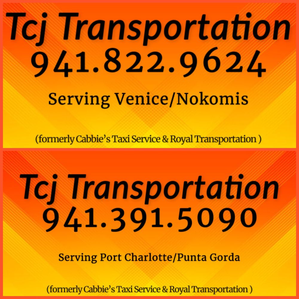TCJ TRANSPORTATION Updated September 2024 Venice, Florida Taxis