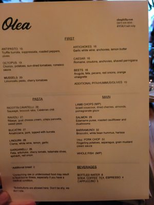 Menu photo 7 Olea Philadelphia, PA