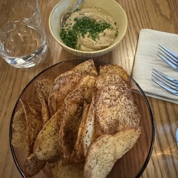 Finca - Charred eggplant dip with house potato chips - Wine Bars Near Me - San Diego, California