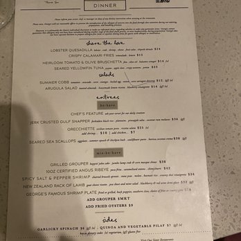 George's At Alys Beach - Menu (dinner) - New American Near Me - Alys Beach, Florida George's At Alys Beach - Menu (dinner) - New American Near Me - Alys Beach, Florida