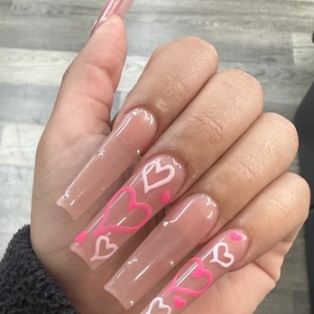 Kim Nails - Long nails Valentine's - Nail Technicians Near Me - Marietta, Georgia