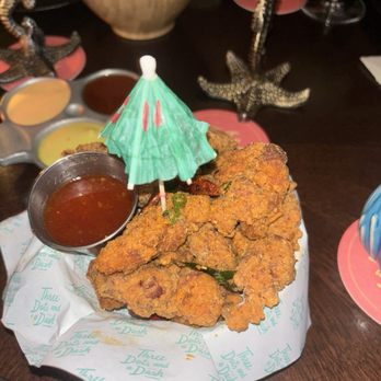 Three Dots and A Dash - Firecracker Popcorn Chicken - Asian Fusion Near Me - Chicago, Illinois Three Dots and A Dash - Firecracker Popcorn Chicken - Asian Fusion Near Me - Chicago, Illinois