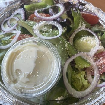 Liberty’s Mediterranean Giant Grinders - Tossed salad with blue cheese dressing. - Mediterranean Near Me - Springfield, Massachusetts Liberty’s Mediterranean Giant Grinders - Tossed salad with blue cheese dressing. - Mediterranean Near Me - Springfield, Massachusetts