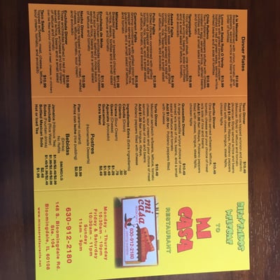 Menu photo 7 Mi Casa Bloomingdale, IL
