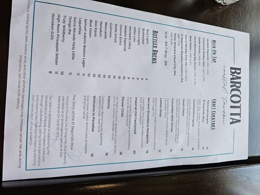 Menu photo 4 Barcotta Coastal Tavern El Segundo, CA Menu photo 4 Barcotta Coastal Tavern El Segundo, CA