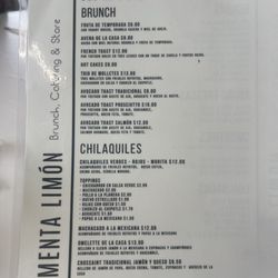 Menta Limon - Menu Brunch