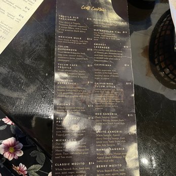 Tulum Prime - Drink menu - New Mexican Cuisine Near Me - Coral Springs, Florida Tulum Prime - Drink menu - New Mexican Cuisine Near Me - Coral Springs, Florida