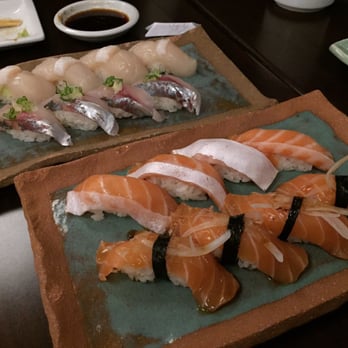 Shiro's - Onion salmon, salmon belly, Spanish mackerel, scallop - Sushi Bars Near Me - Seattle, Washington