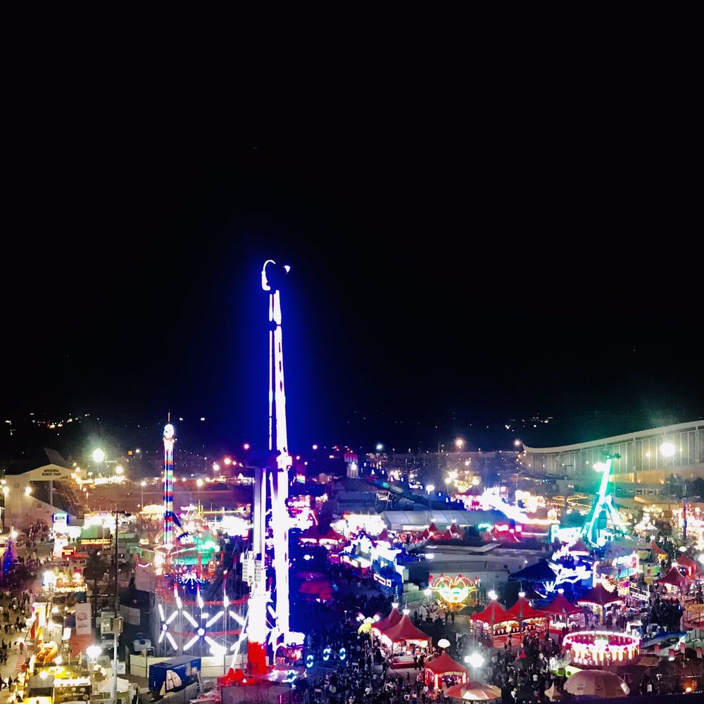 Arizona State Fair - View from Ferris wheel. - Amusement Parks Near Me - Phoenix, Arizona Arizona State Fair - View from Ferris wheel. - Amusement Parks Near Me - Phoenix, Arizona