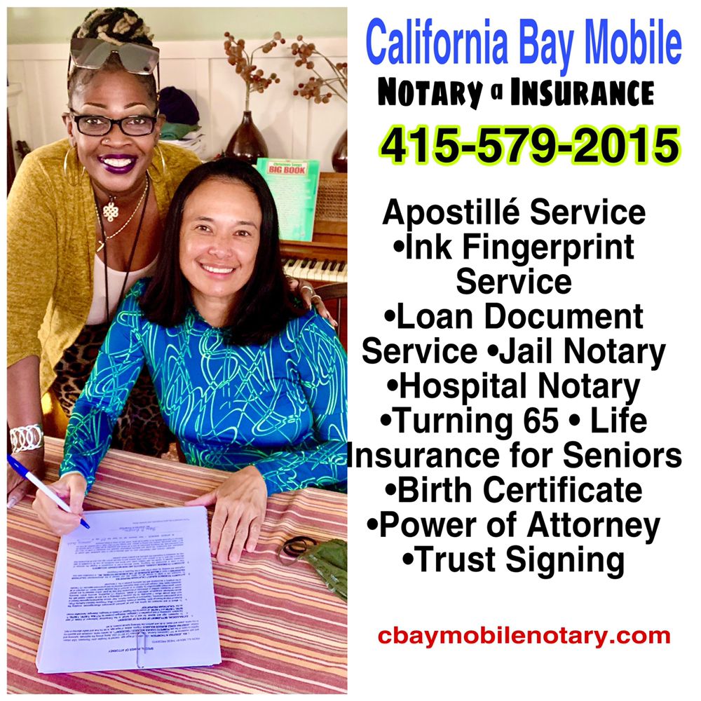 CALIFORNIA BAY MOBILE NOTARY & INSURANCE 24 Photos & 30 Reviews San