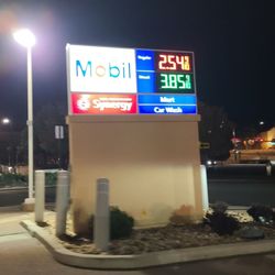 Mobil - Signage with Fuel Prices 10-17-2023