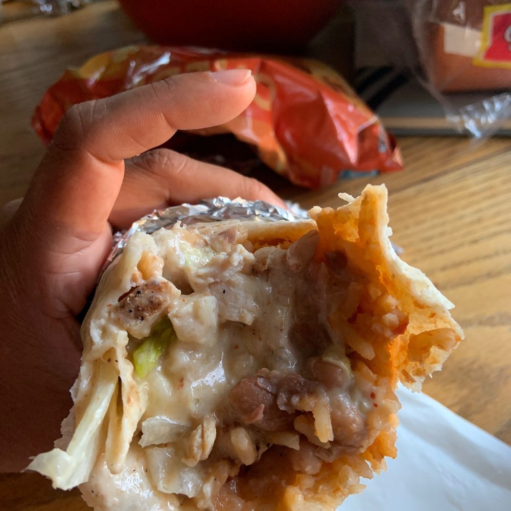 Tacos Los Primos - This was my super burrito de pollo asado with some weird cheese sauce. - Mexican Near Me - Richmond, California Tacos Los Primos - This was my super burrito de pollo asado with some weird cheese sauce. - Mexican Near Me - Richmond, California