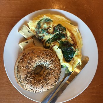 SPoT Coffee - Spinach & Feta Omelette with an Everything Bagel! - Coffee & Tea Near Me - Williamsville, New York