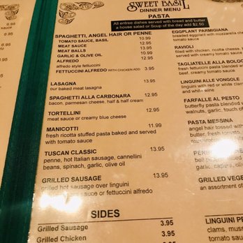 Sweet Basil Italian - Menu - Italian Near Me - Dallas, Texas Sweet Basil Italian - Menu - Italian Near Me - Dallas, Texas