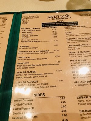Menu photo 5 Sweet Basil Italian Dallas, TX Menu photo 5 Sweet Basil Italian Dallas, TX