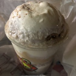 Jeremiah's Italian Ice - Medium Layered Gelati with Vanilla Ice Cream and Cookies and Cream Ice Cream with Cookie Butter Crumbles