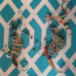 The Winged Rabbit - Hand-crafted beaded seahorses