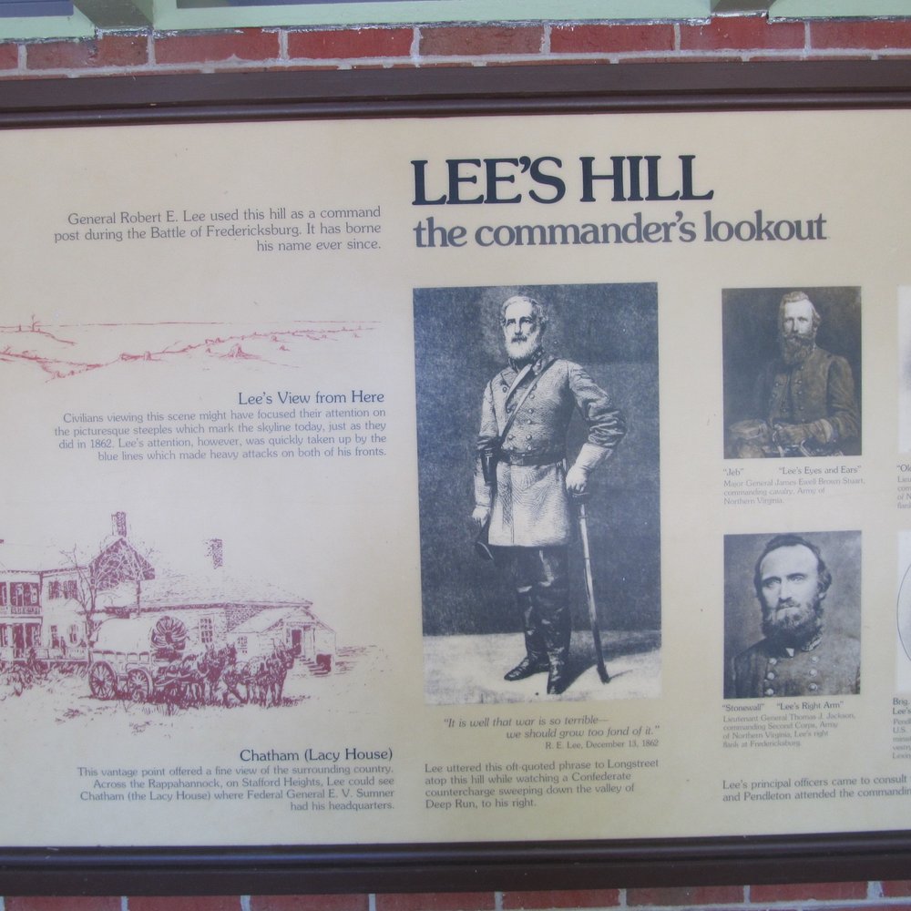 Lee's Hill - Battle Information - Landmarks & Historical Buildings Near Me - Fredericksburg, Virginia Lee's Hill - Battle Information - Landmarks & Historical Buildings Near Me - Fredericksburg, Virginia