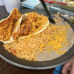 Federico's Mexican Food - Chicken tacos and chimichanga
